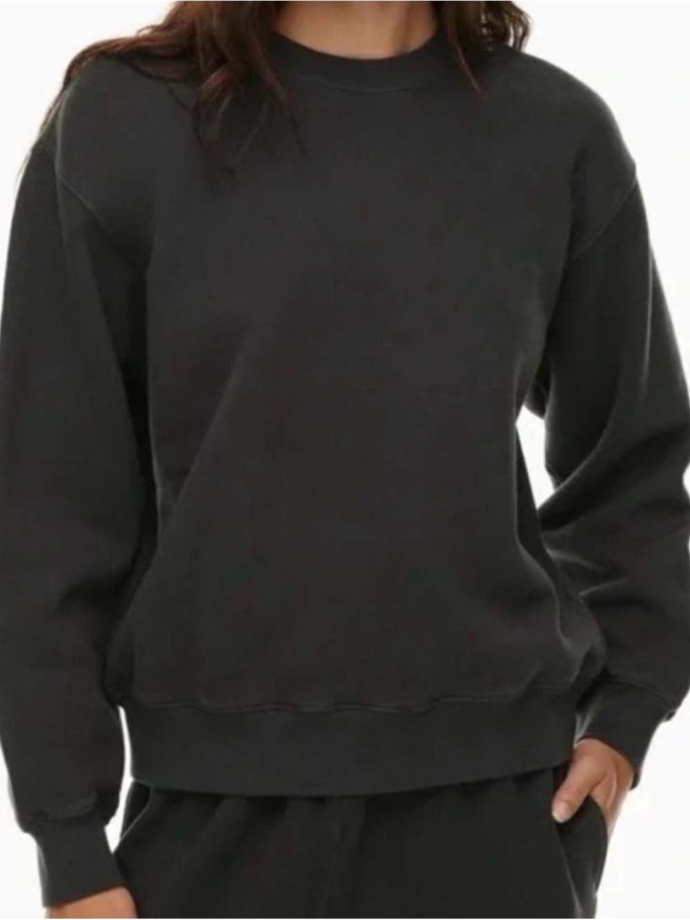Aritzia TNA cozy af fleece Women's Crewneck Sweatshirt 2xs long sleeve green
